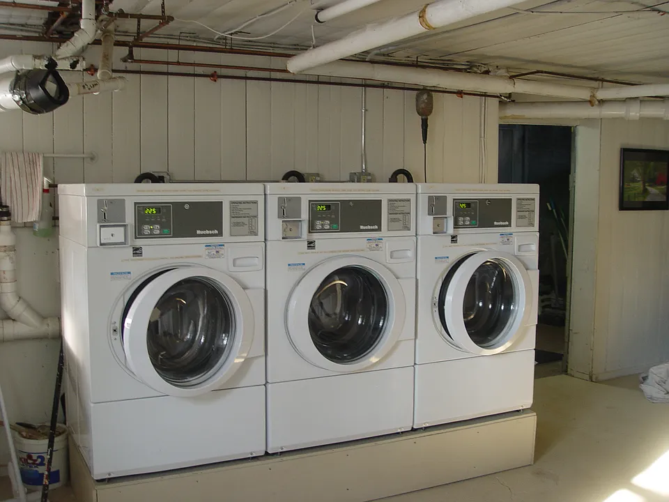 Washers in the basement.