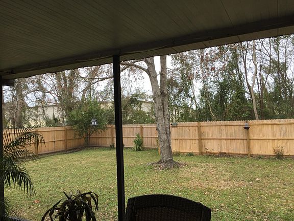 Back yard from enclosed porch