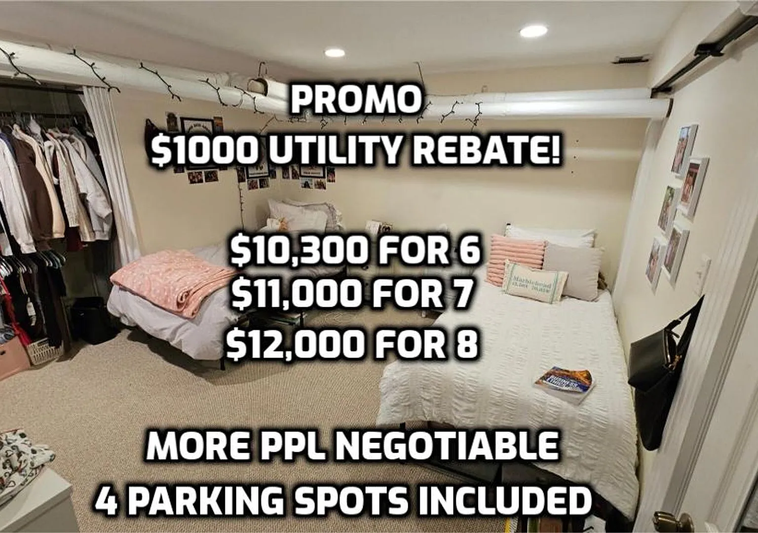 $1k Rebate! Oversized House w 4 Parking Spots Inc. Laundry in Unit. Fits up to 10 ppl (Would Cost... — Photo 3