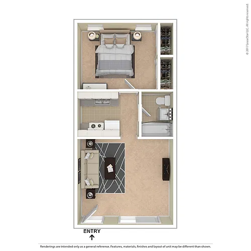 Floor plan Westgate One Bedroom Thunderbird