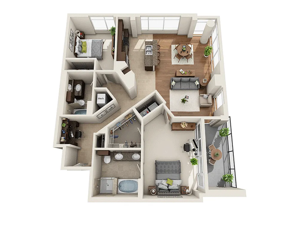 Floor plan Plan P (B2B)