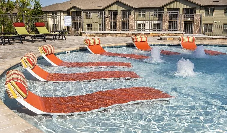 In-water lounge chairs
