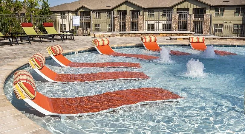 In-water lounge chairs