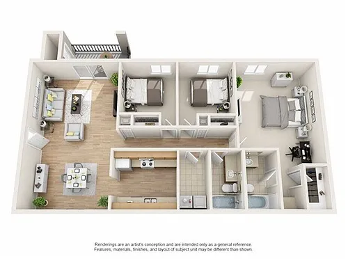 Floor plan 3 Bedroom 2 Bathroom