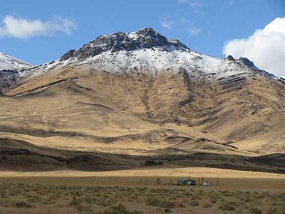 The home, below Alvord Peak.