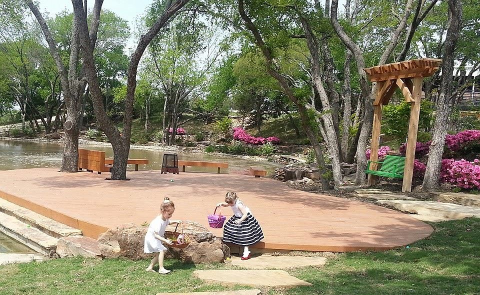 Deck at 25 ft deep pond 