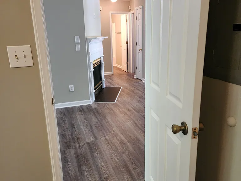 View from master bedroom into living area