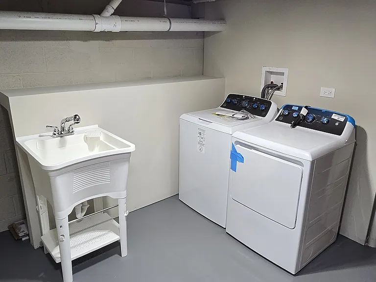 Laundry in the basement