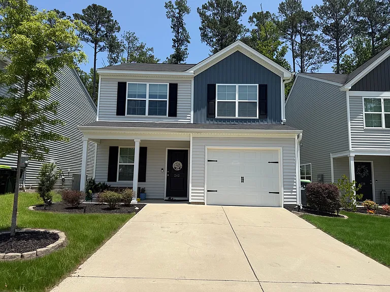 Front with 1-car garage