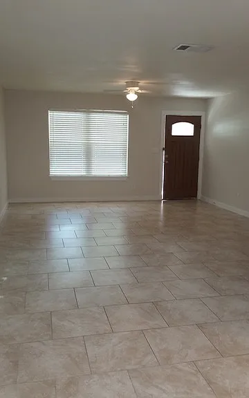 Looking at front door/ living area