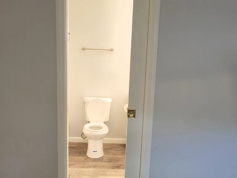 From Master bedroom, you can access the bathroom with the pocket door