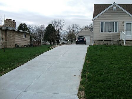 Newer Poured Driveway
