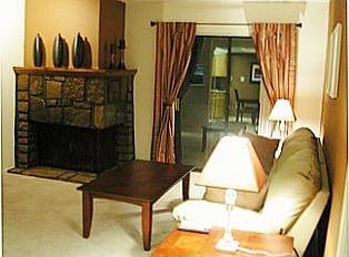 Fireplace and Balcony