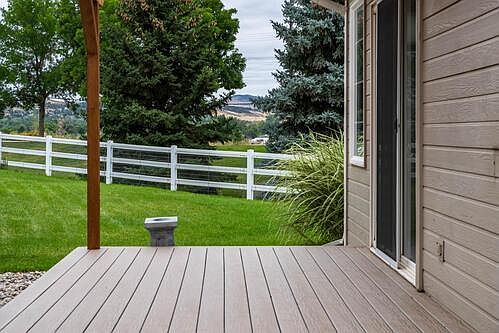 Trex deck with cover