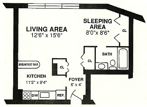 Floor plan Studio - Large B