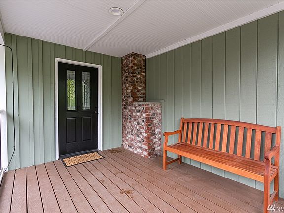 Delightful front porch with low maintenance composite decking.