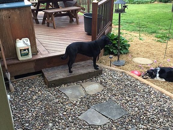 from mud room to deck