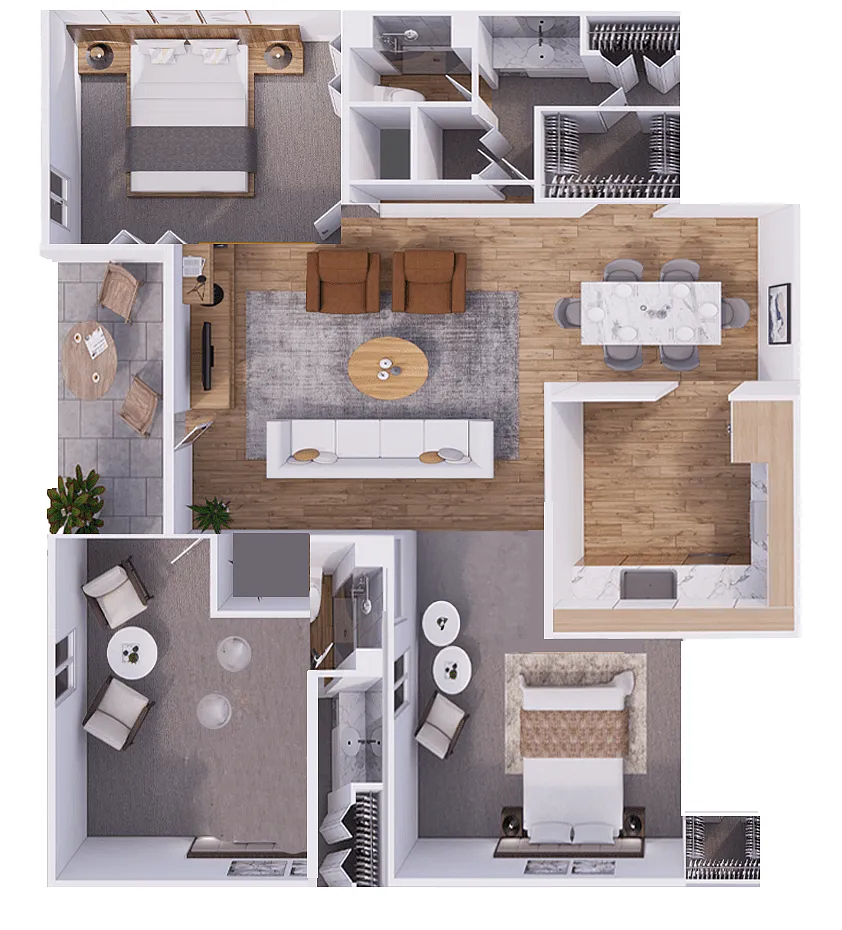 Floor plan West Mid B3