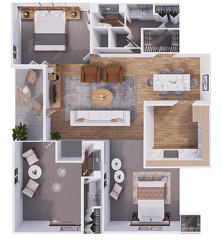Floor plan West Mid B3