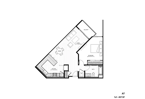 Floor plan A7 1X1