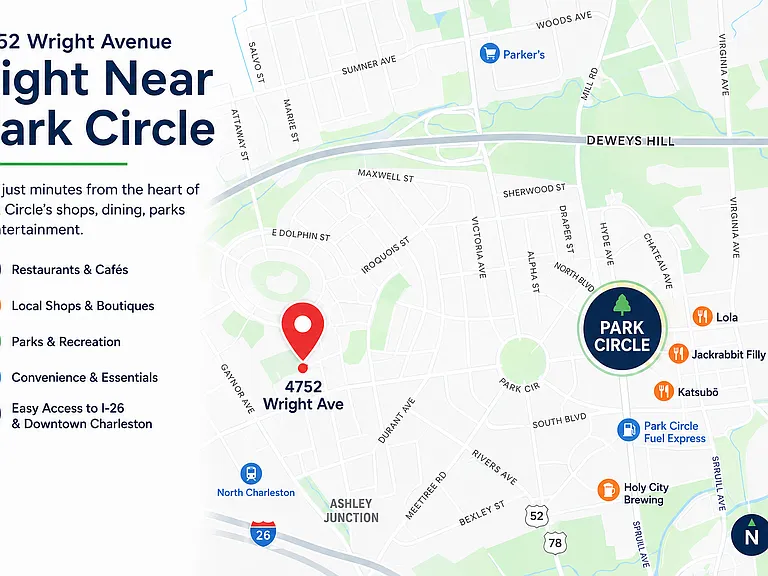 Walk or ride your bike to all Park Circle has to offer!
