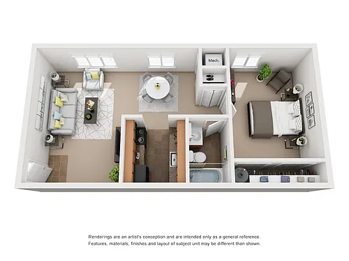 Floor plan One Bedroom