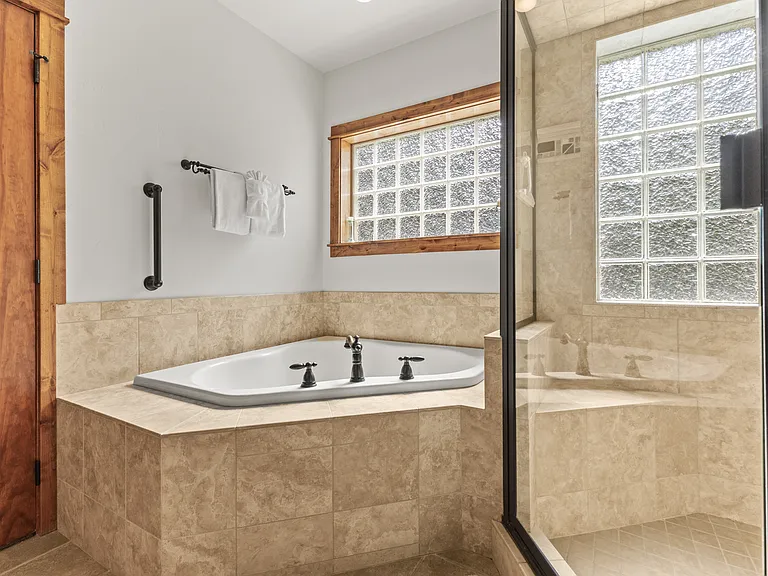 Top Level - Ensuite Bathroom 1 with Soaking Tub & Shower