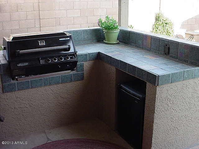 built in grill on back patio