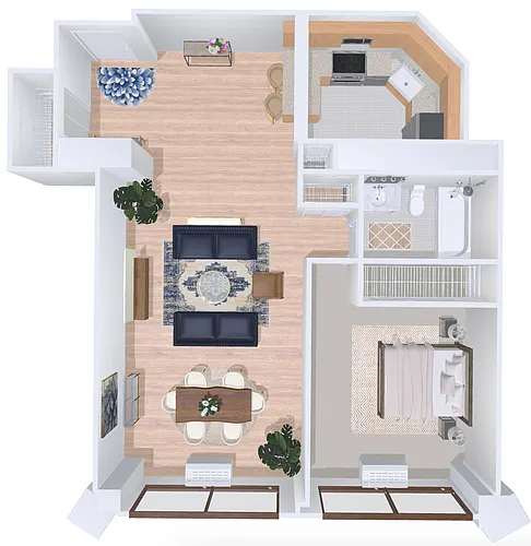 Floor plan 1bd/1b 10