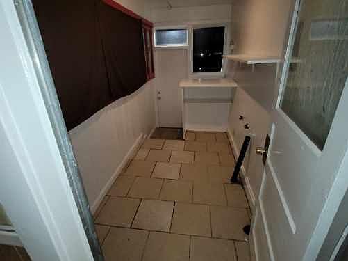Laundry area with washer and dryer hook up