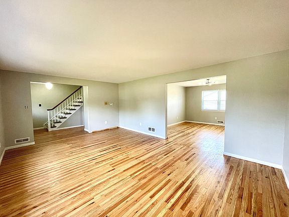 Living Room and Dining room with hardwood floor