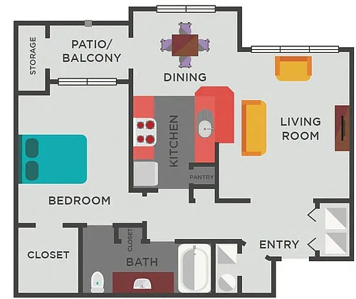 Floor plan The Duluth (1x1)