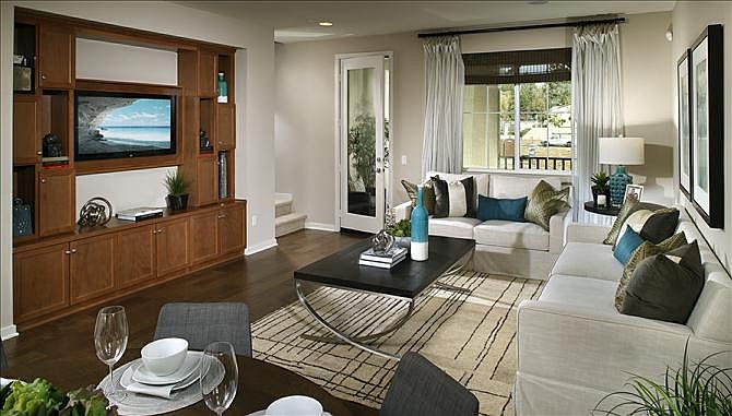 great room with patio