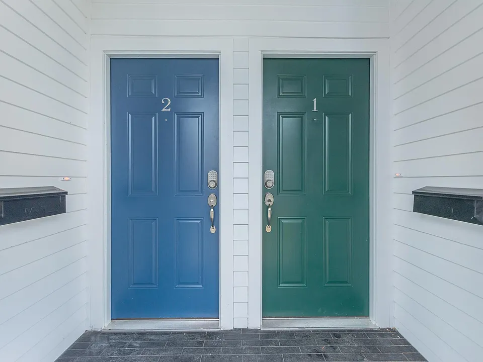 Unit 2 is the blue door
