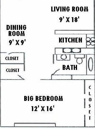 1 Bedroom 1 Bathroom
