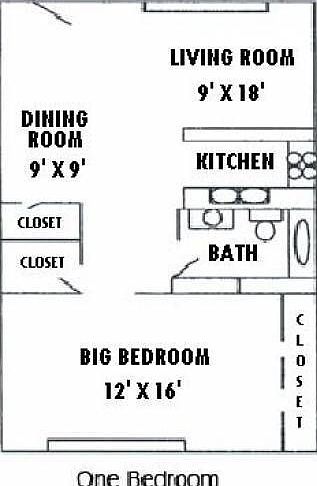 1 Bedroom 1 Bathroom