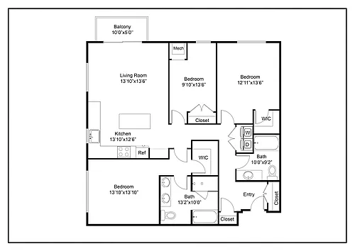 Floor plan F5, ADA