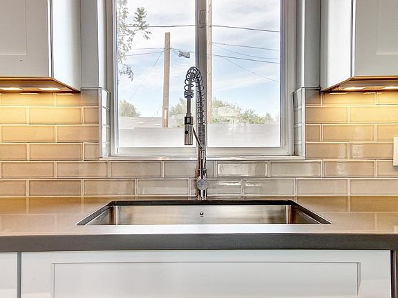 One of two kitchen sinks