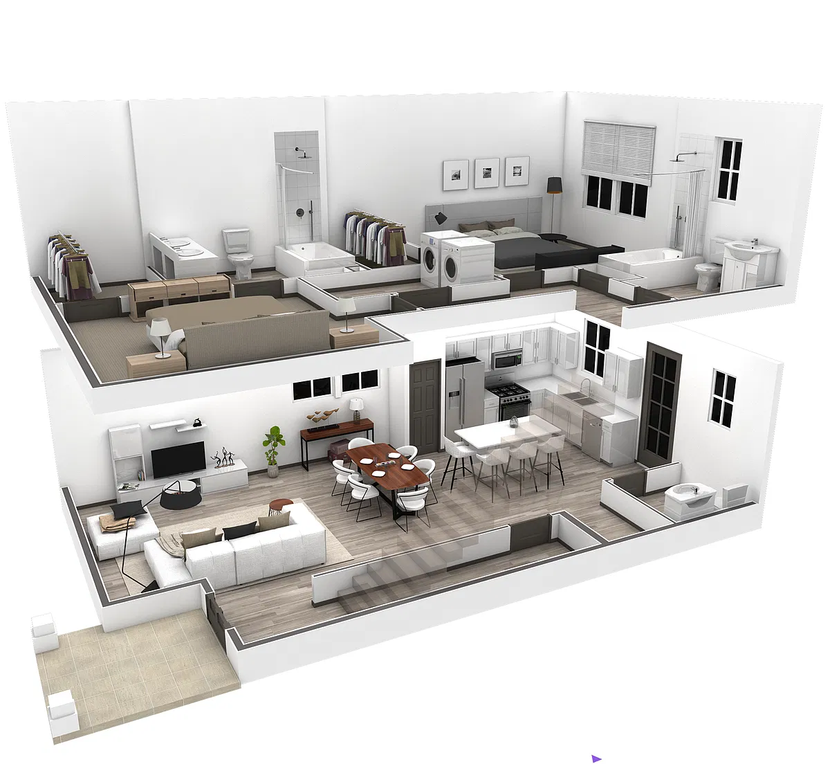 Floor plan 2BR Vista