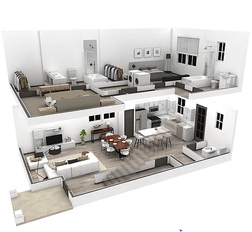 Floor plan 2BR Vista