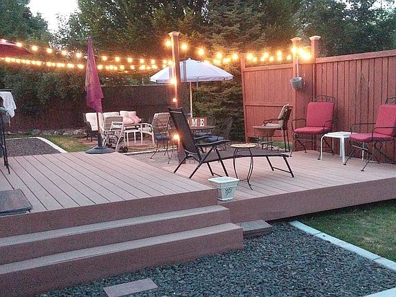 Tiered composite Deck