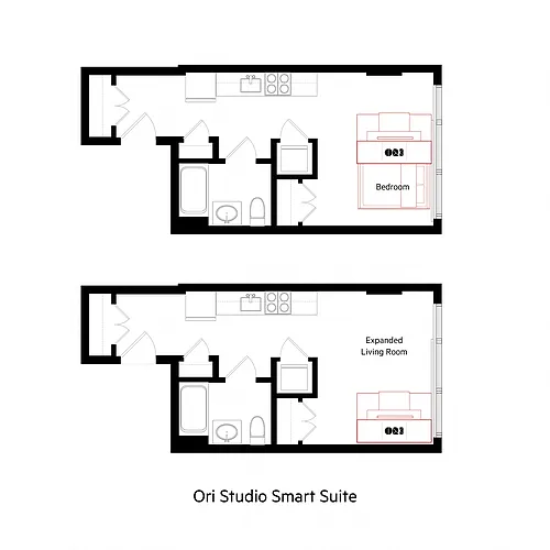Floor plan Studio Smart Suite | S02bf