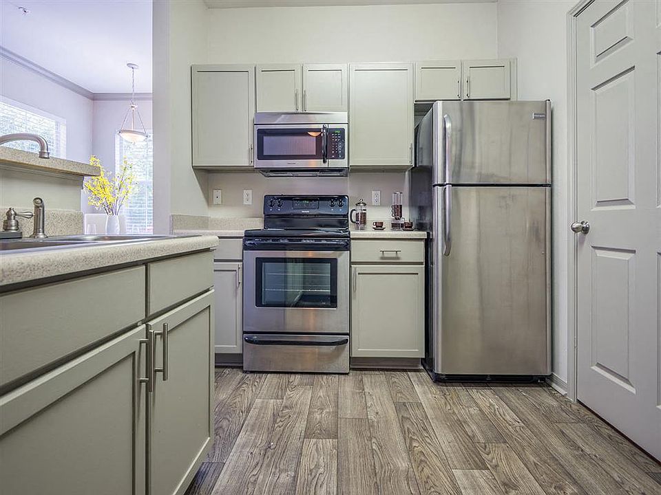Kitchen with stainless steel appliances