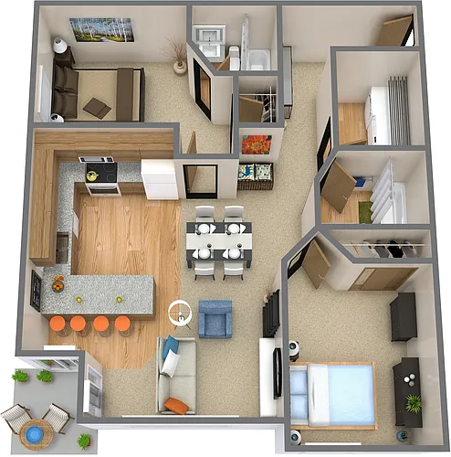 Floor plan Phase 1 2 Bedroom Corner
