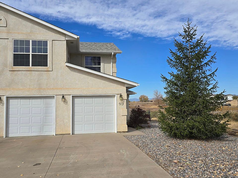 Attached heated two car garage with separate doors.