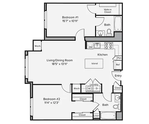 Floor plan B1-1030