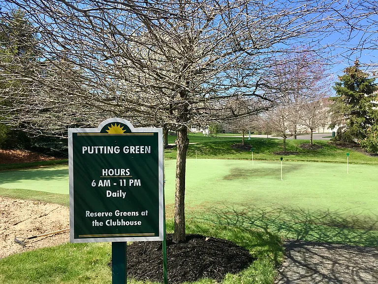 Golf Putting Green with Sand Trap
