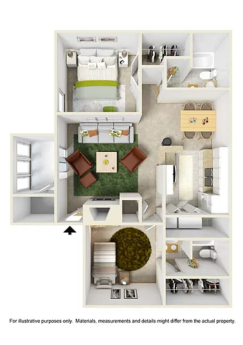 Floor plan 2 Bed 2 Bath