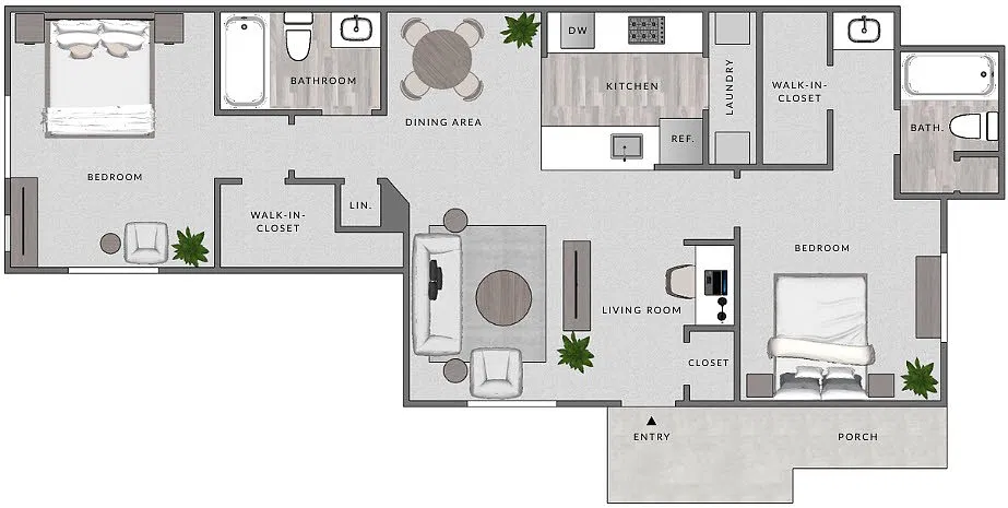 Floor plan B2-2X2
