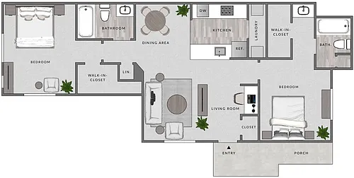 Floor plan B2-2X2
